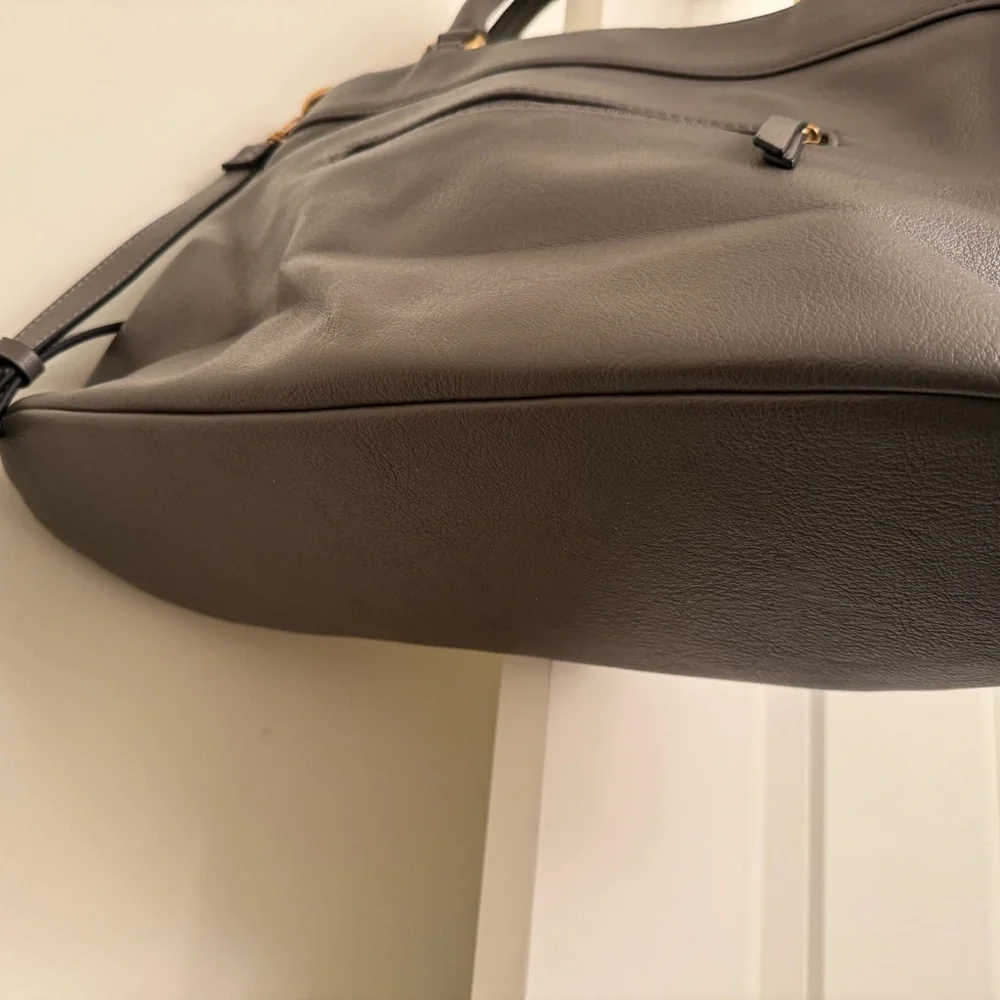 Rosetti Charcoal Satchel with Gold Details